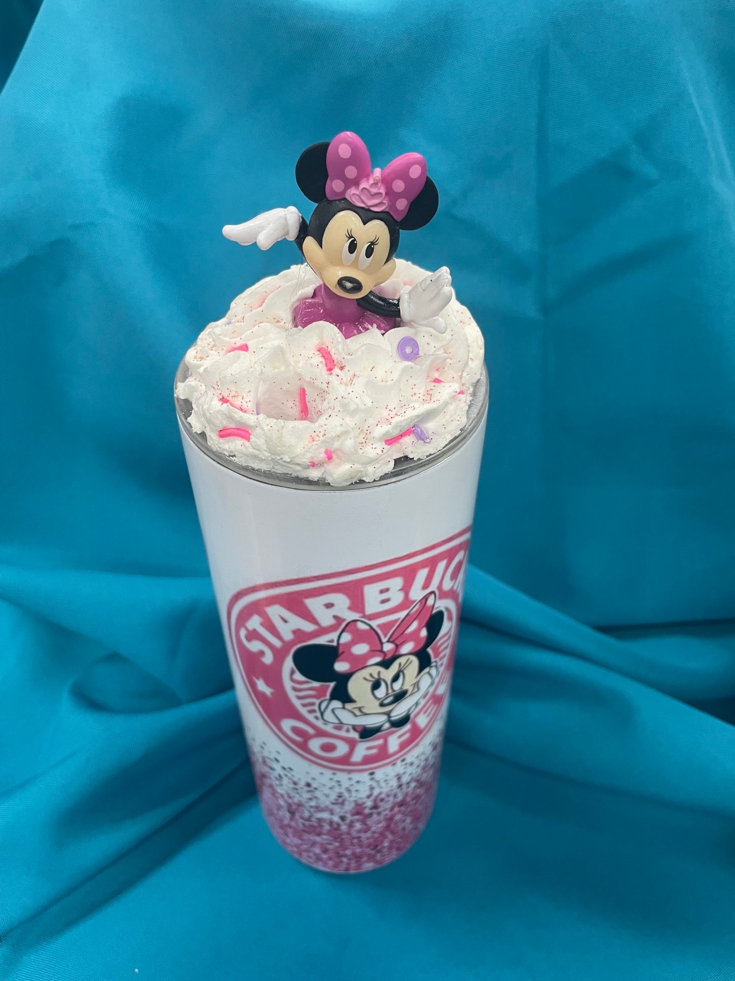 STARBUCKS MINNIE TUMBLER WITH CUSTOM TOPPER
