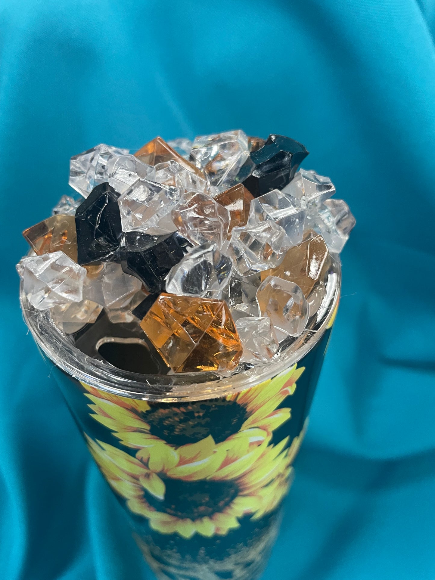 Sunflower Tumbler with Custom Topper