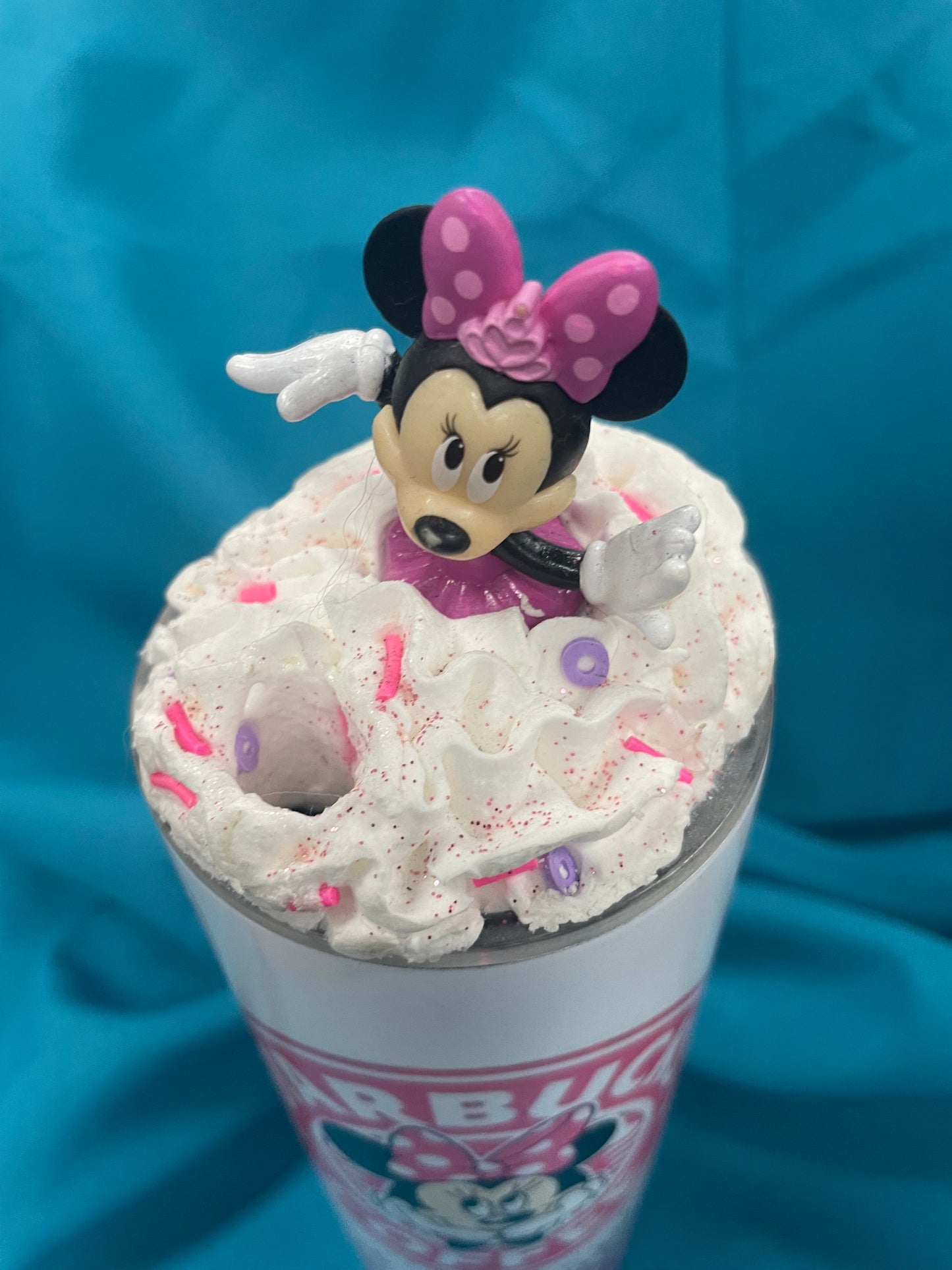 STARBUCKS MINNIE TUMBLER WITH CUSTOM TOPPER