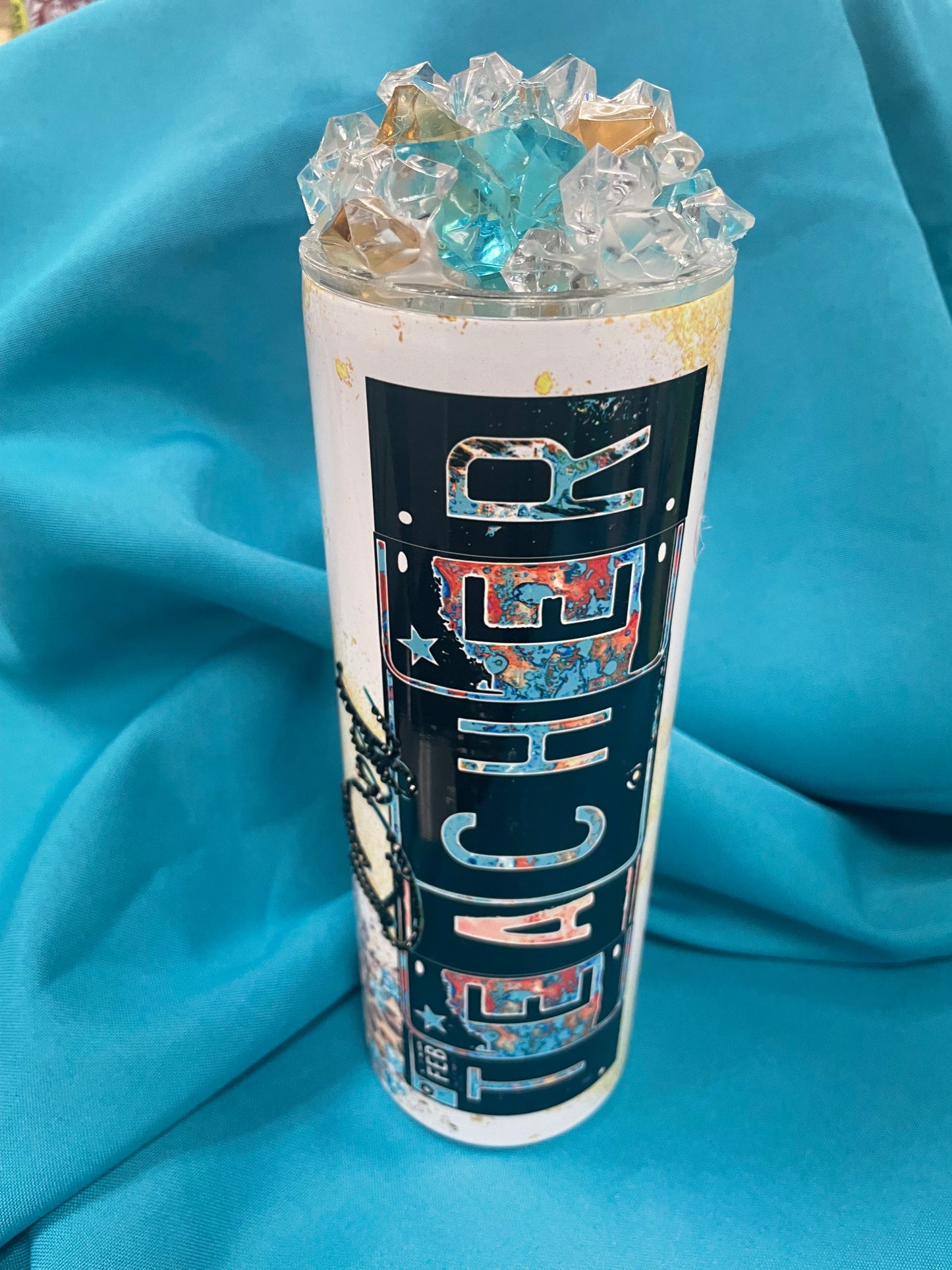 WESTERN TEACHER TUMBLER WITH CUSTOM TOPPER
