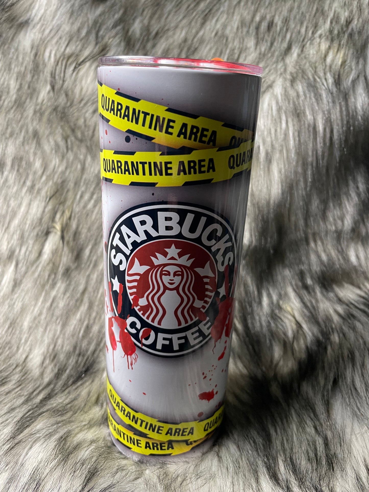 STARBUCKS QUARANTINE TUMBLER W/TOPPER