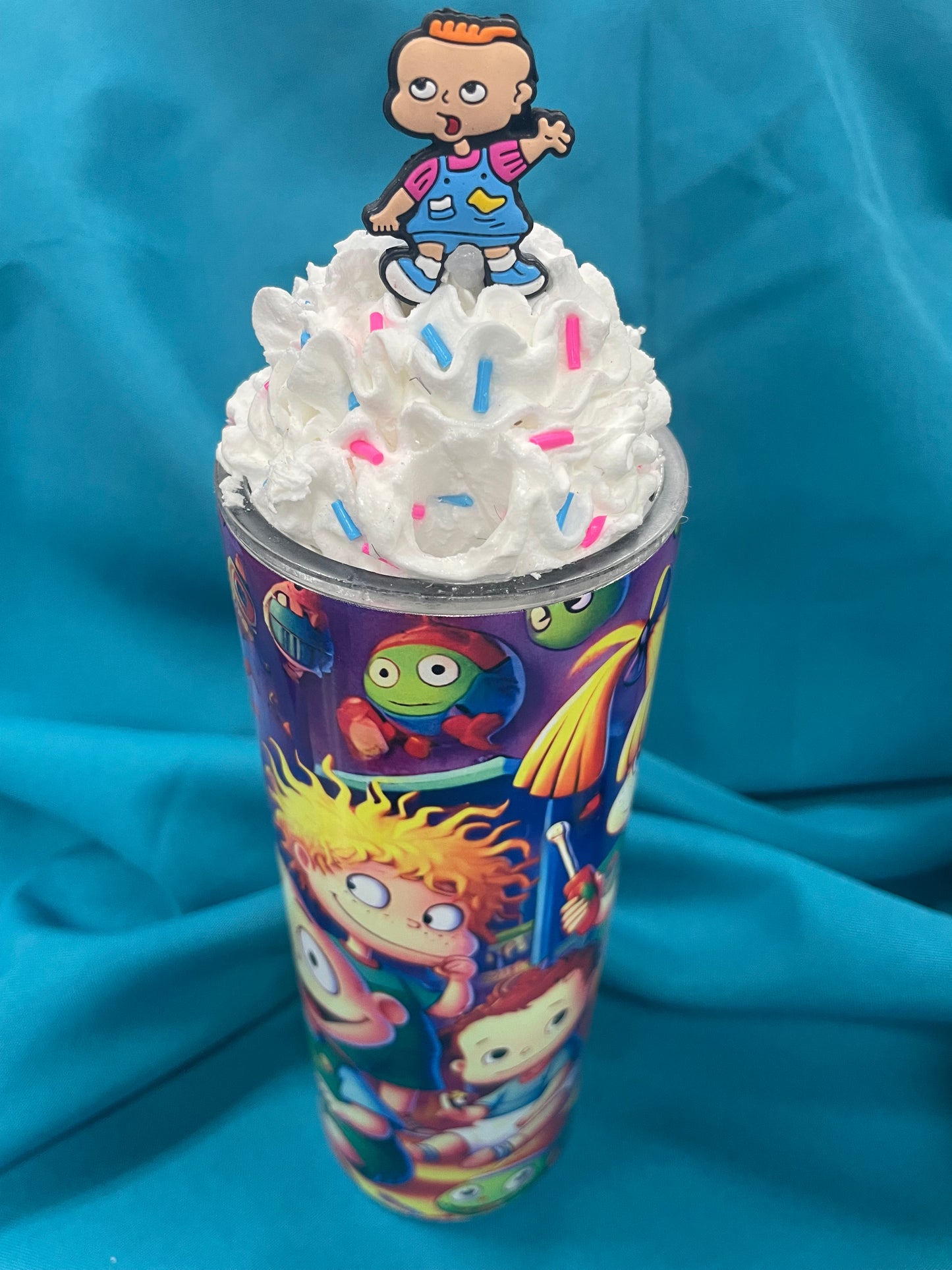 RUGRATS TUMBLER WITH CUSTOM TOPPER