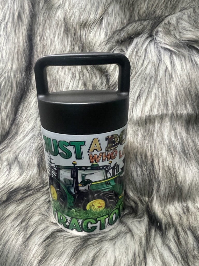 JUST A BOY WHO LOVES TRACTORS INSULATED THERMOS