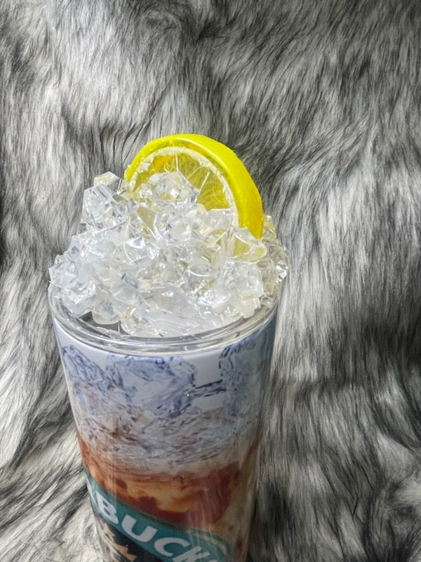 STARBUCKS ICED TEA TUMBLER W/CUSTOM ICE TOPPER
