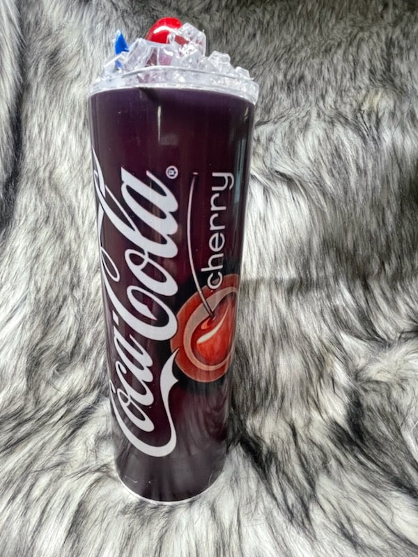 STITCH/CHERRY COKE TUMBLER W/CUSTOM TOPPER