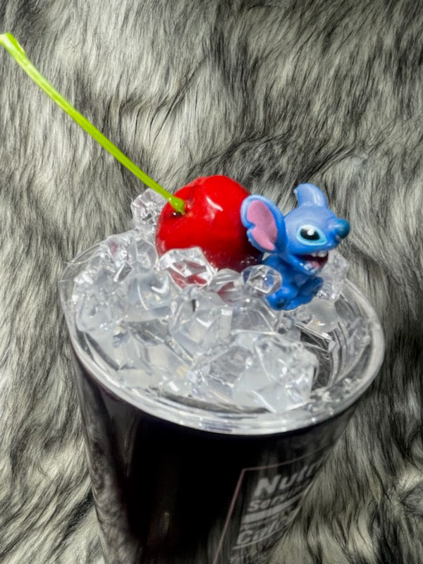 STITCH/CHERRY COKE TUMBLER W/CUSTOM TOPPER