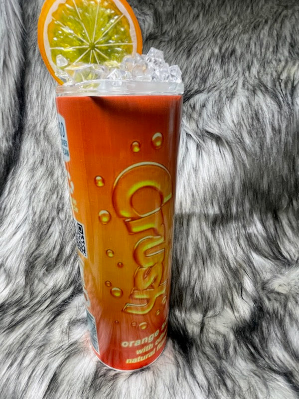 STITCH/ORANGE CRUSH TUMBLER W/CUSTOM TOPPER
