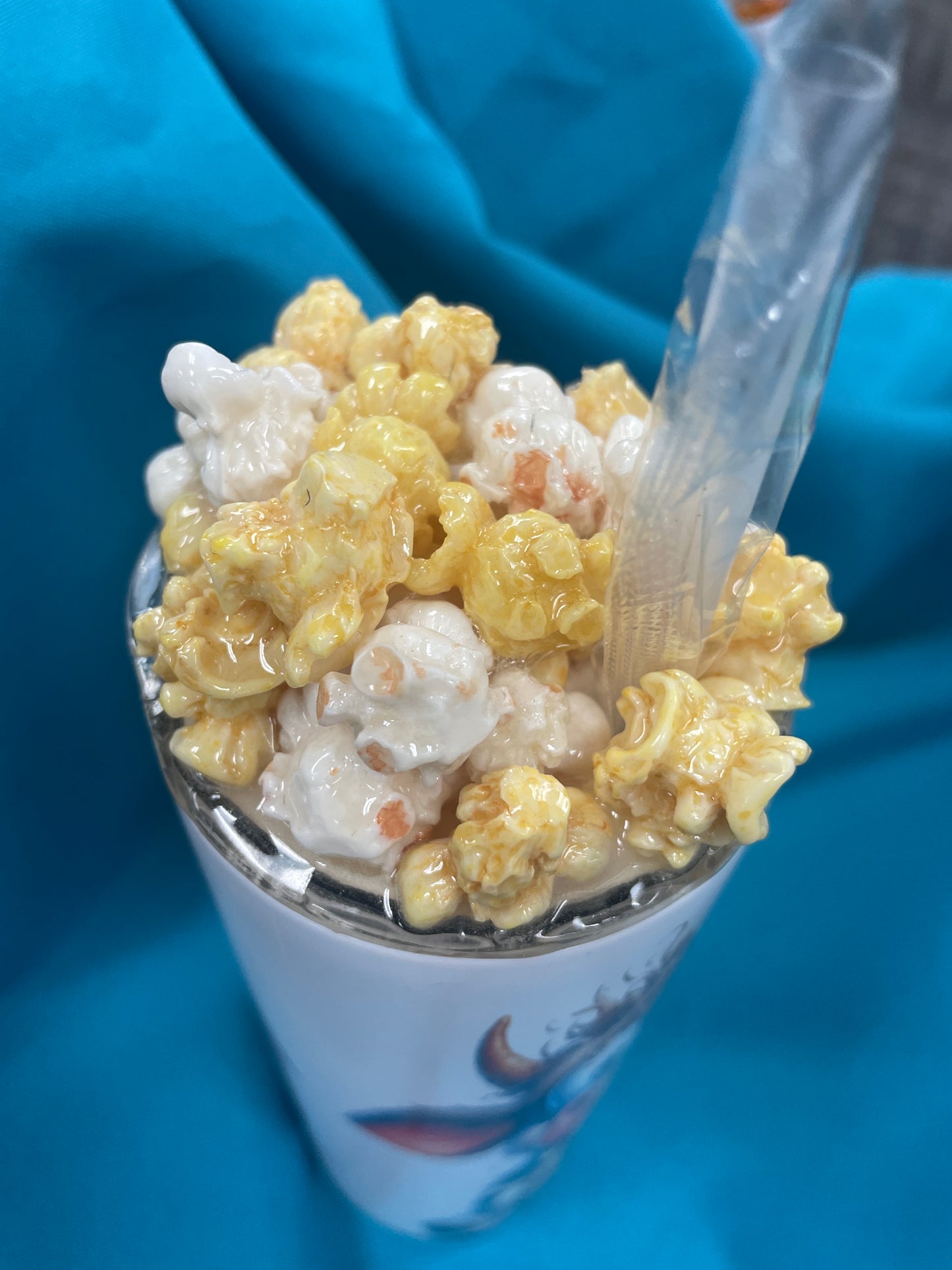 COW/POPCORN TUMBLER WITH CUSTOM TOPPER