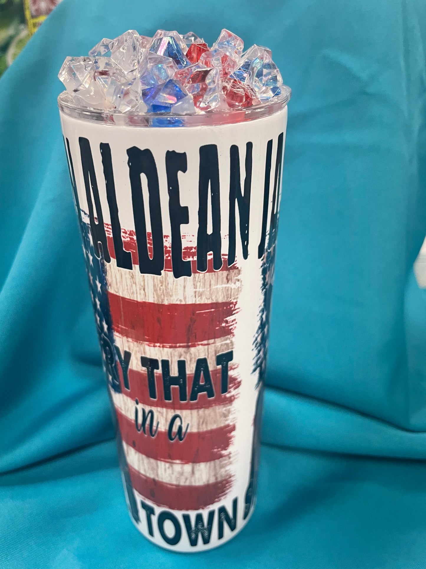 Jason Aldean Tumbler with Custom Topper