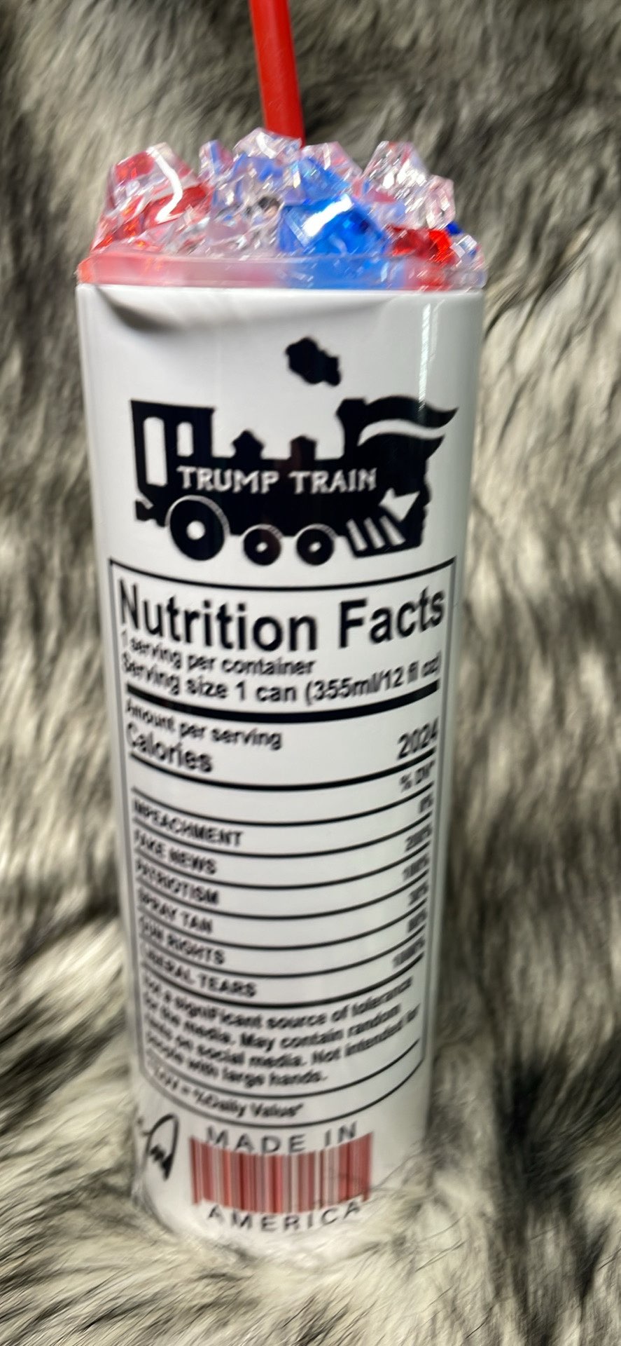 TRUMP GIRL TUMBLER W/CUSTOM TOPPER